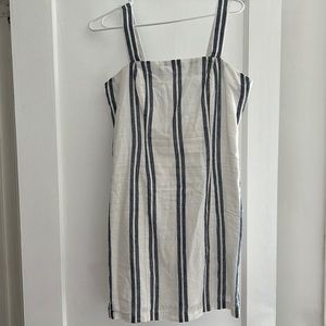 Navy blue striped dress